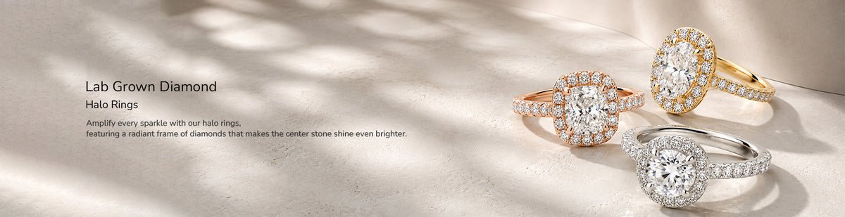 Lab Grown Diamond Halo Engagement Rings