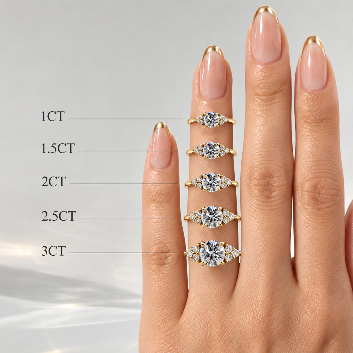 Modern Pave Design Round Cut Lab Grown Diamond Cathedral Basket Bridal Set With Round Cut Stones Half Pave Curved Band #MCBSL0033