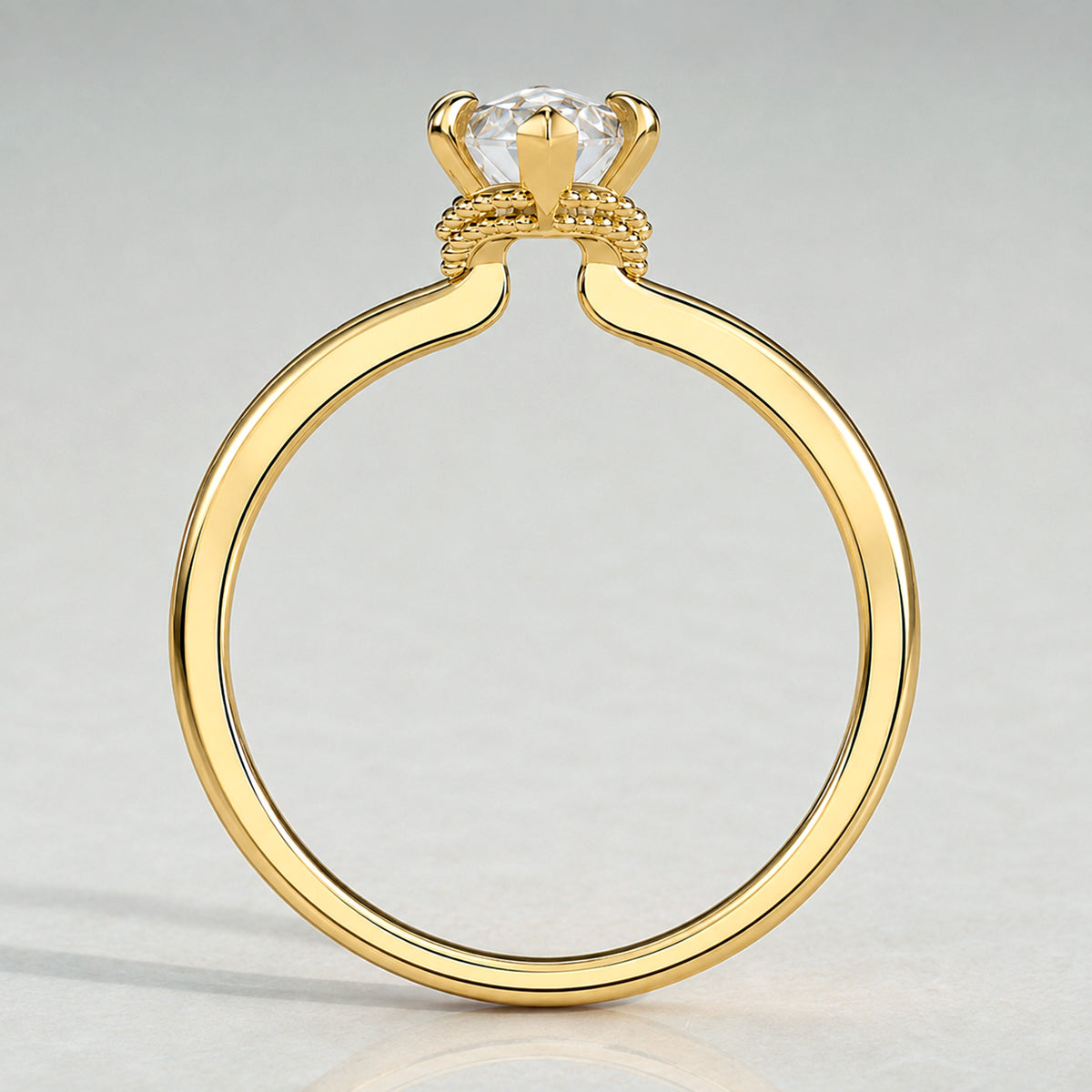 Modern Hidden Halo Design Marquise Cut Lab Grown Diamond Polished Engagement Ring With Round Cut Accent Stones#MCERL0057