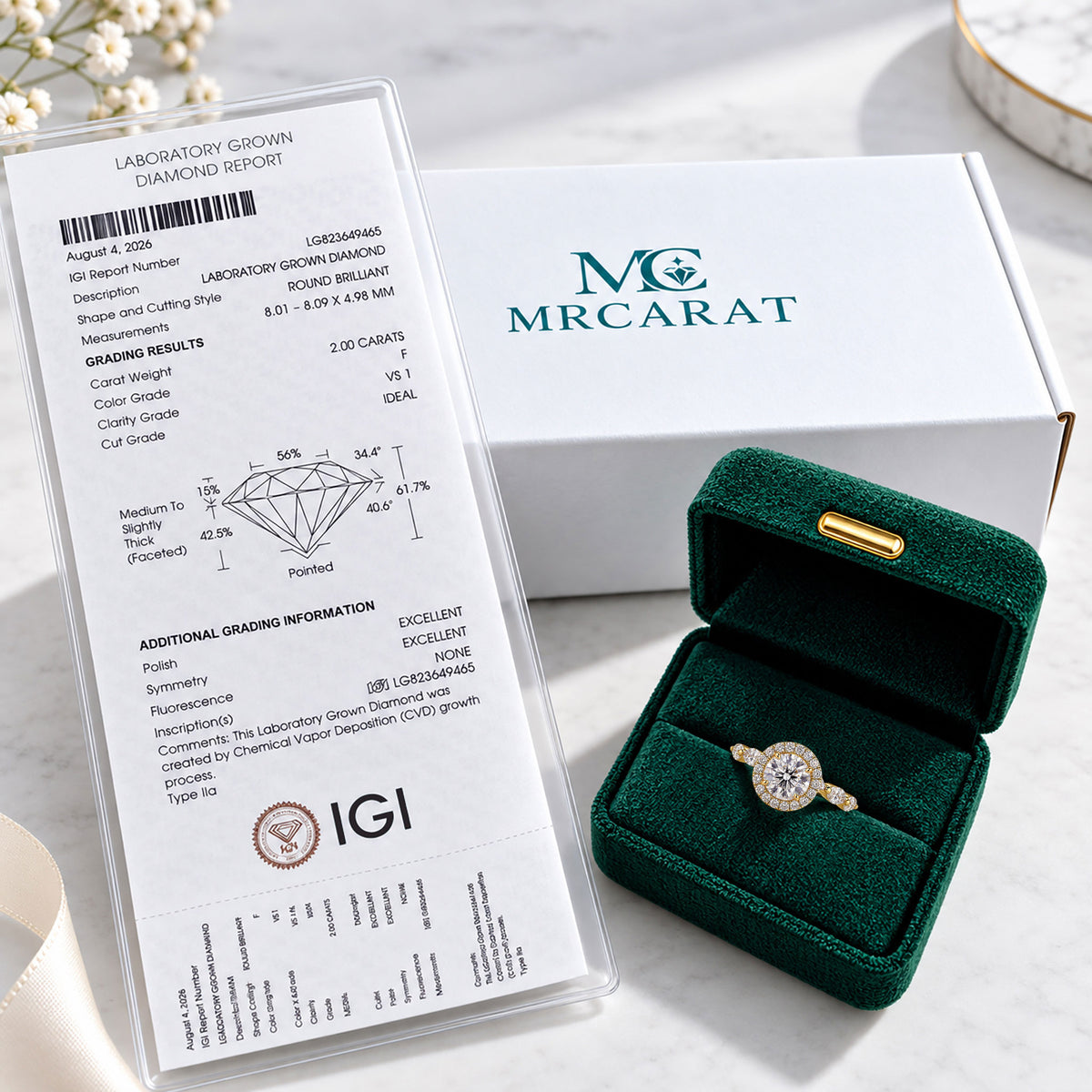 Vintage Halo Design Round Cut Lab Grown Diamond Pave Shank Engagement Ring With Round Cut And Marquise Cut Accent Stones #MCERL0064