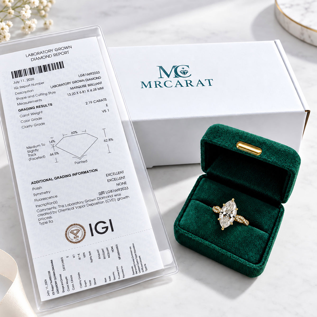 Hidden Halo Design Marquise Cut Lab Grown Diamond Rope Twisted Shank Engagement Ring With Round Cut Accent Stones #MCERL0118