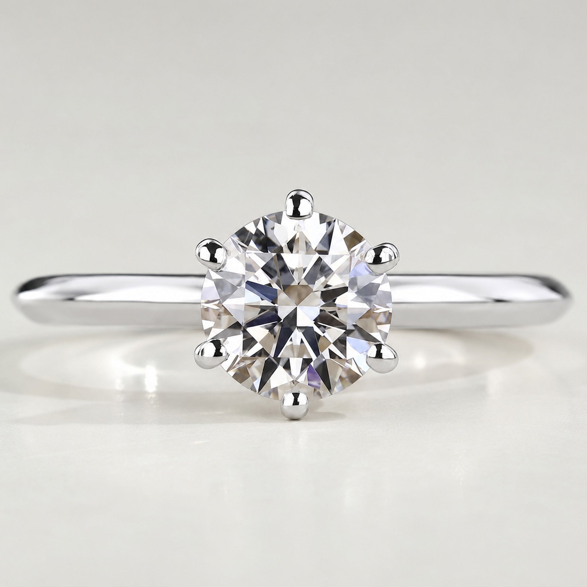 Hidden Halo Design Round Cut Lab Grown Diamond Center Stone Engagement Ring With Round Cut Accent Stones #MCERL0133