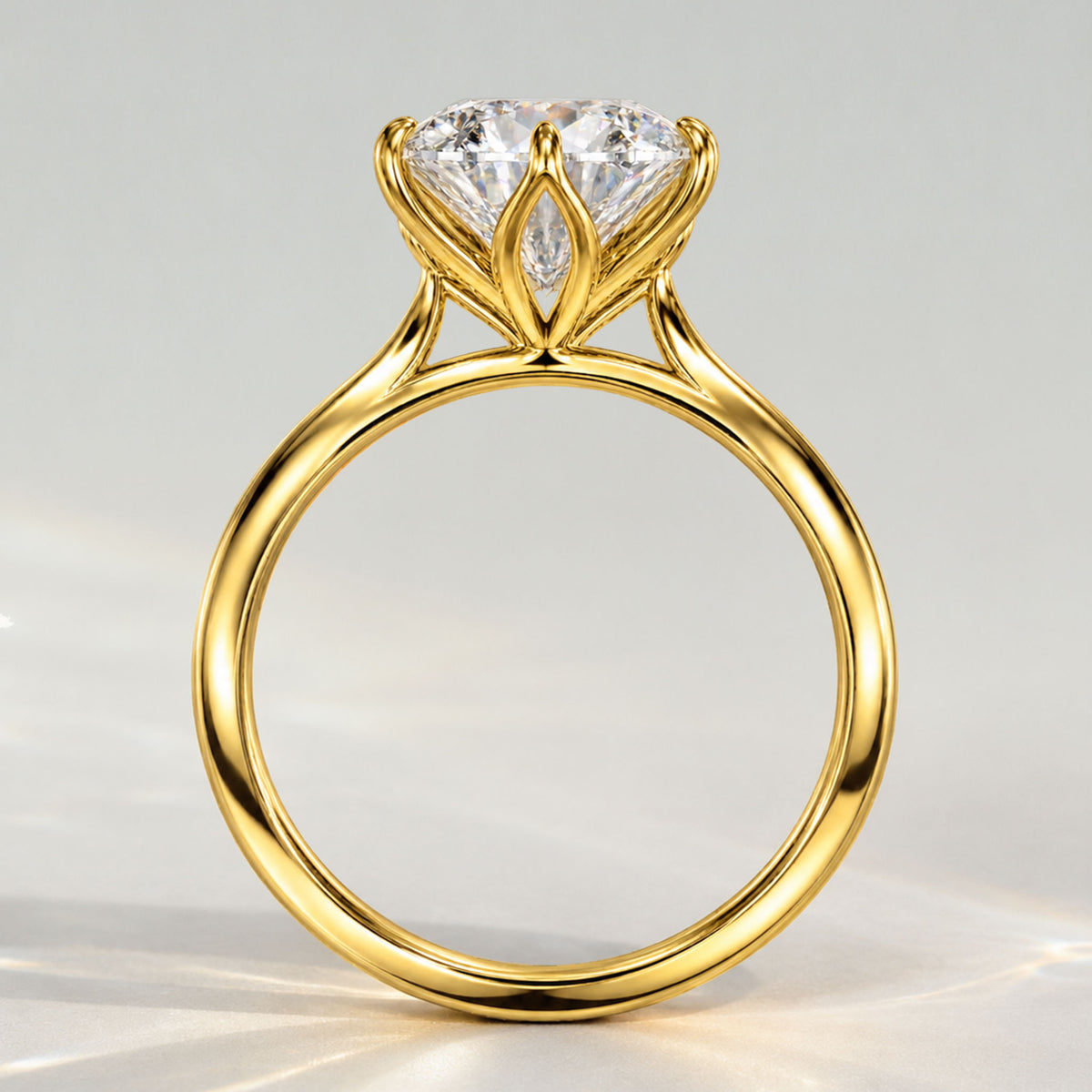 Minimalist Solitaire Design Oval Cut Lab Grown Diamond Knife Edge Shank Engagement Ring #MCERL0137