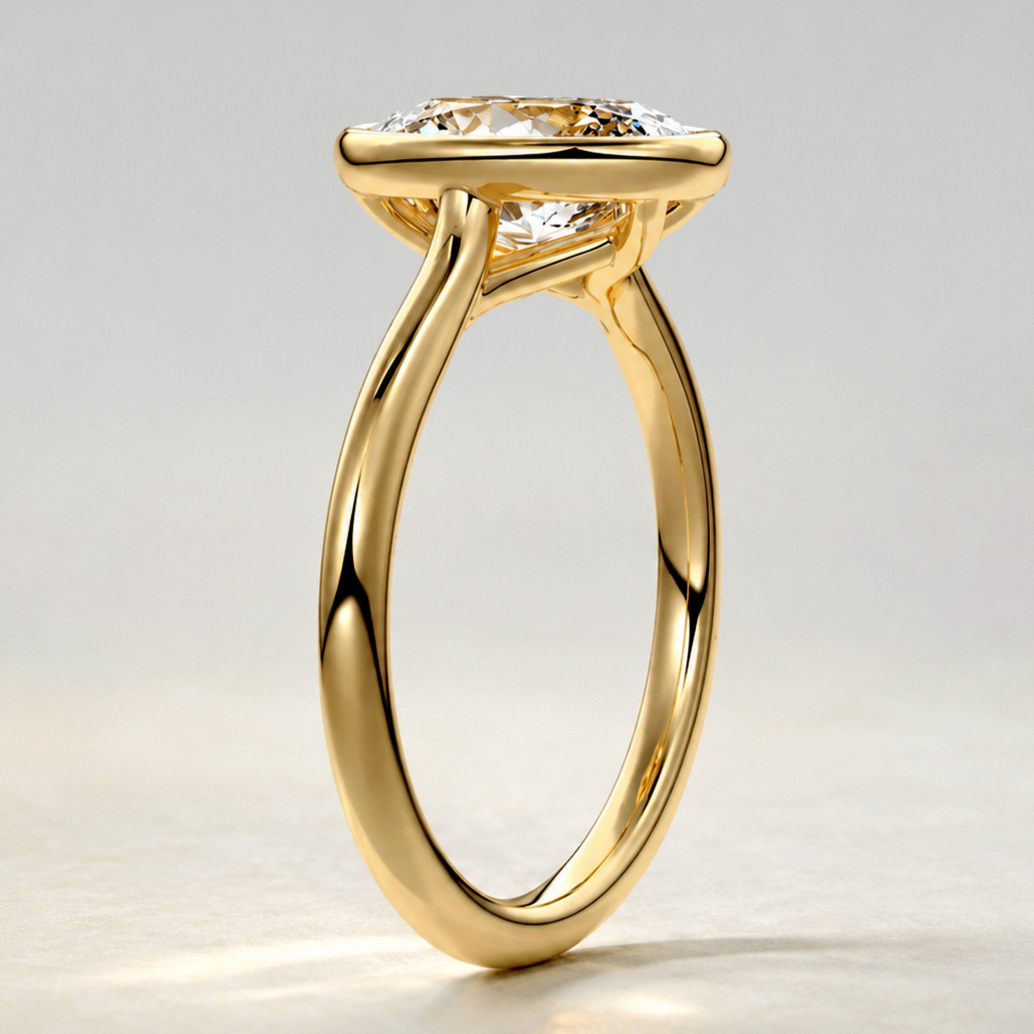 Vintage Solitaire Milgrain Halo Oval Cut Lab Grown Diamond Trellis Basket Engagement Ring #MCERL0208