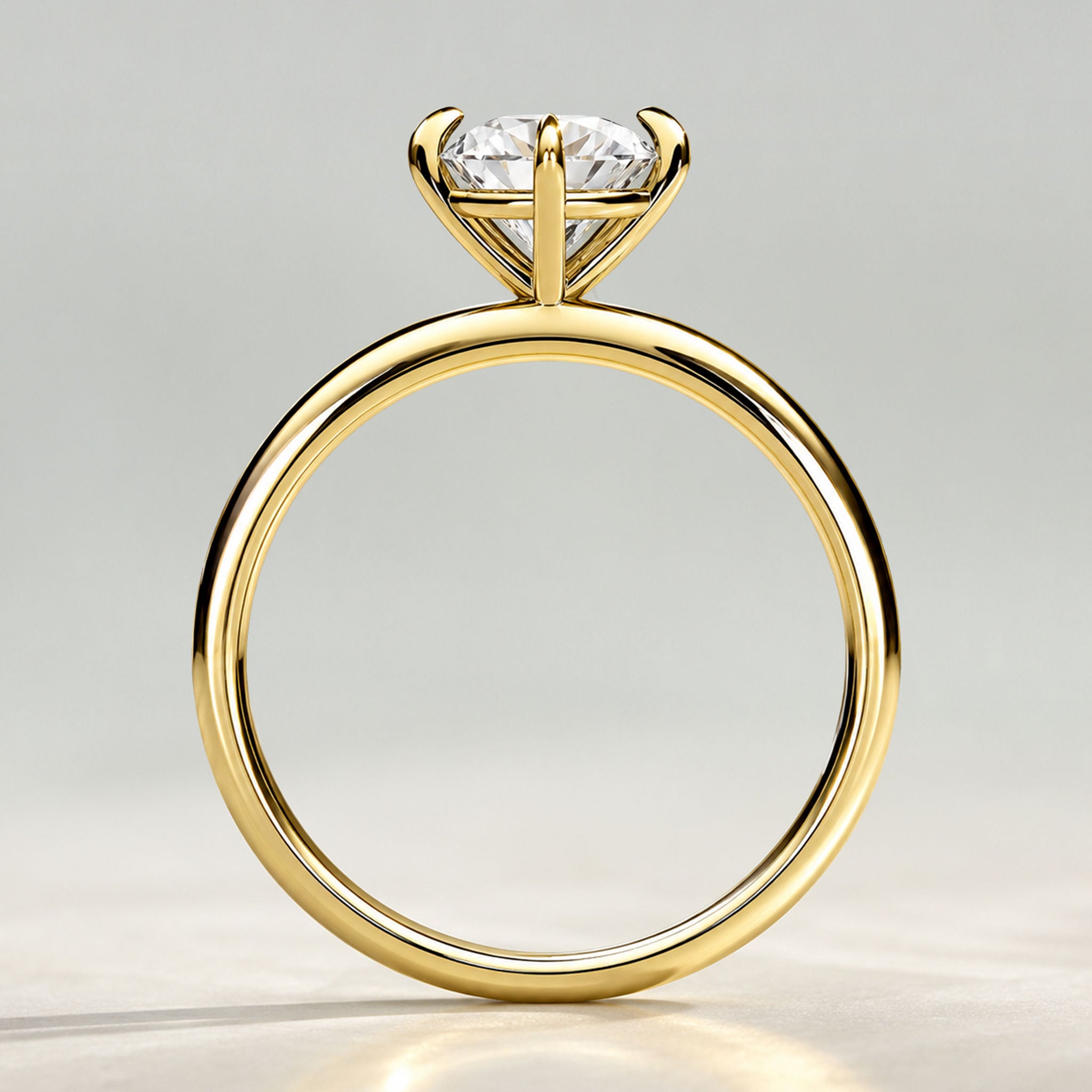 Solitaire Modern ArtDeco Design Oval Cut Lab Grown Diamond Tapered Shank Engagement Ring #MCERL0219