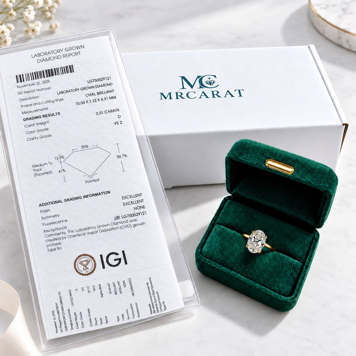 Solitaire Hidden Halo Modern Minimalist Design Oval Cut Lab Grown Diamond Tulip Basket Knife Edge Shank Engagement Ring With Round Cut Accent Stones #MCERL0270