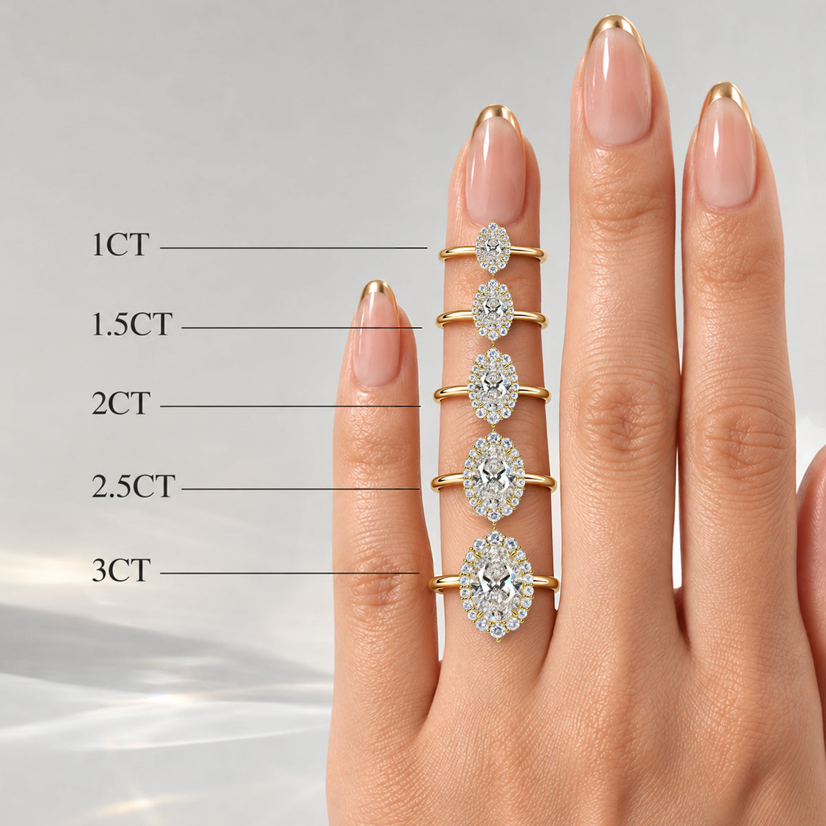 Halo Vintage Design Oval Cut Lab Grown Diamond Cathedral Basket Tapered Shank Engagement Rings With Round Cut Accent Stones #MCERL0299