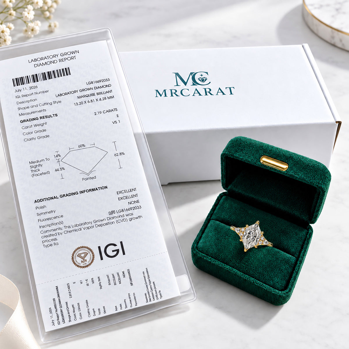 Vintage Dutch Marquise Cut Lab Grown Diamond Cathedral Basket Tapered Shank Engagement Rings With Round Cut And Pear Cut Accent Stones #MCERL0307