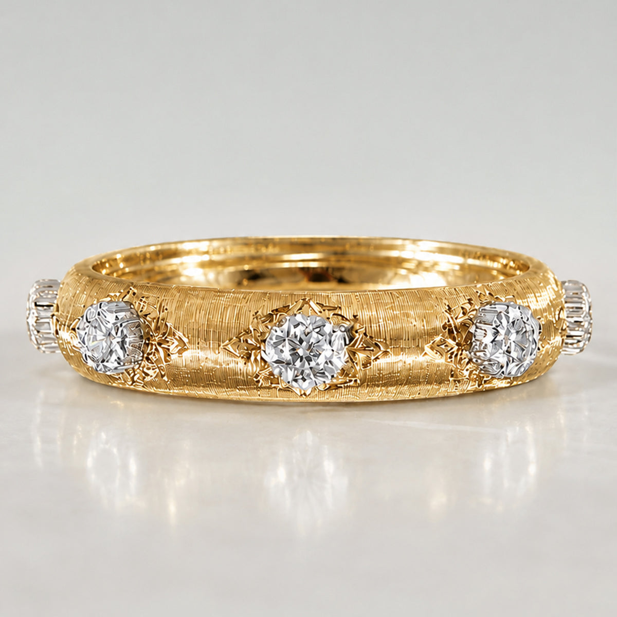 Vintage Design Hand Brushed Finish Men's Wedding Band With Round Cut Lab Grown Diamonds #MCMBL0005