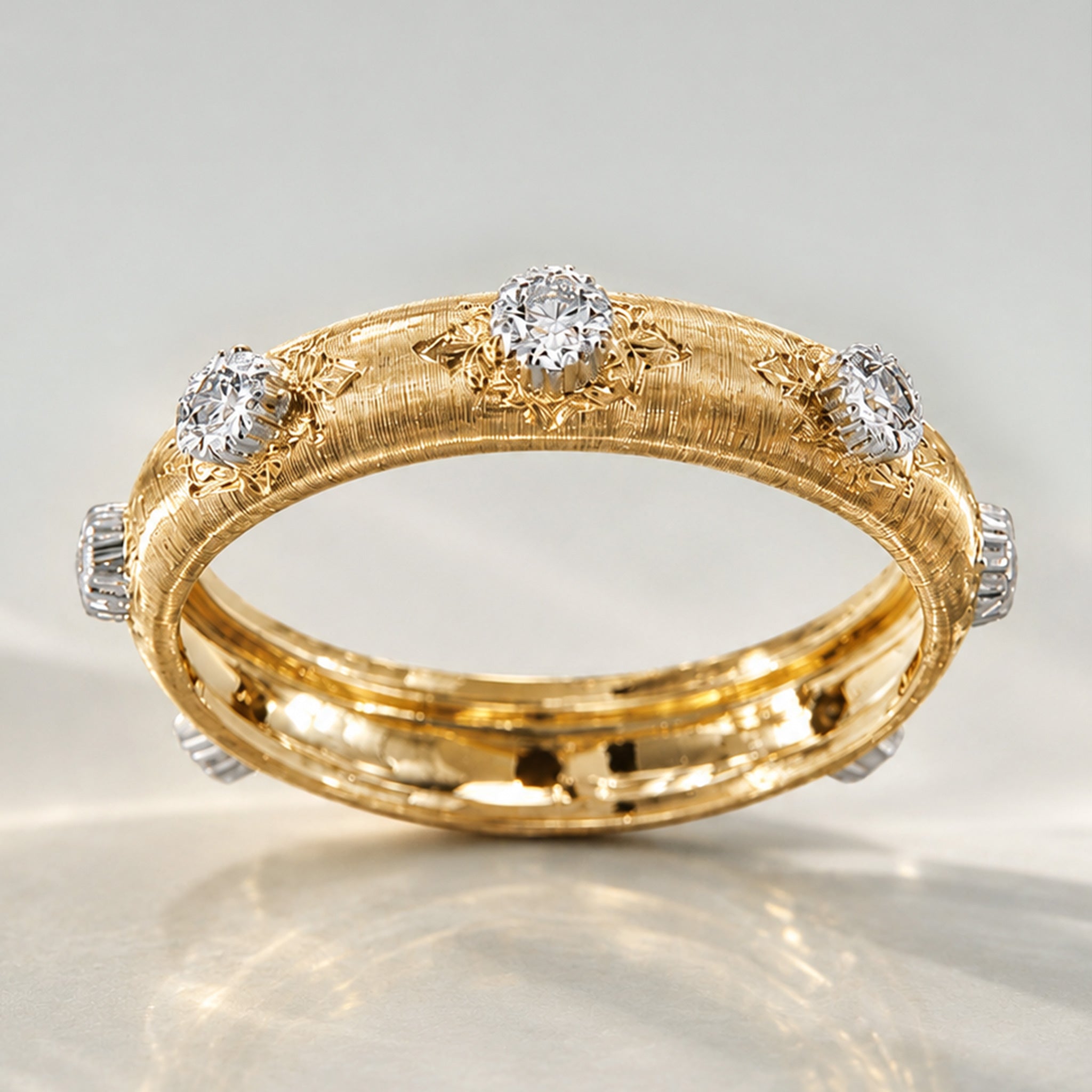 Vintage Design Hand Brushed Finish Men's Wedding Band With Round Cut Lab Grown Diamonds #MCMBL0005