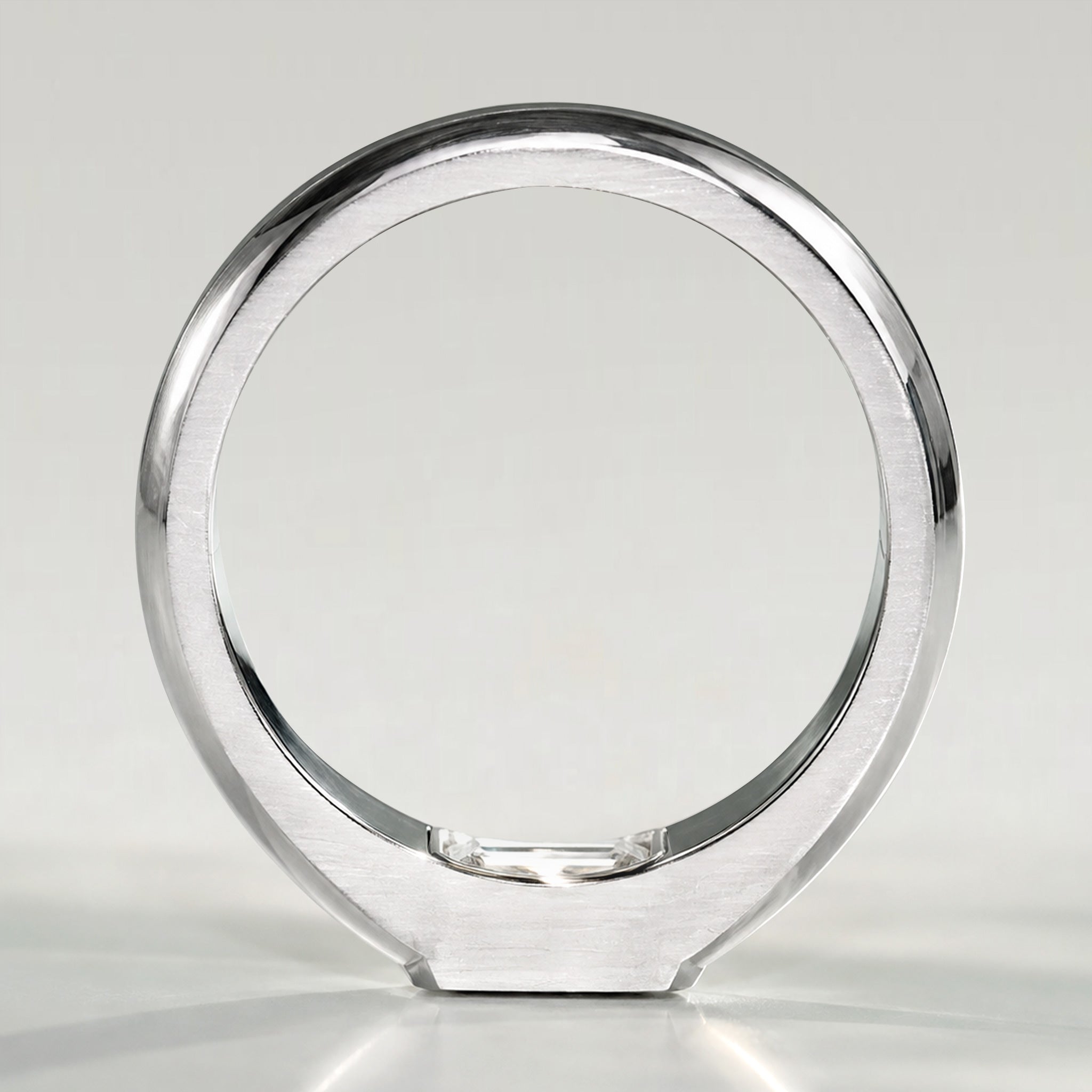 Minimalist Design Emerald Cut Lab Grown Diamond Center Stone Polished Men's Wedding Band #MCMBL0006