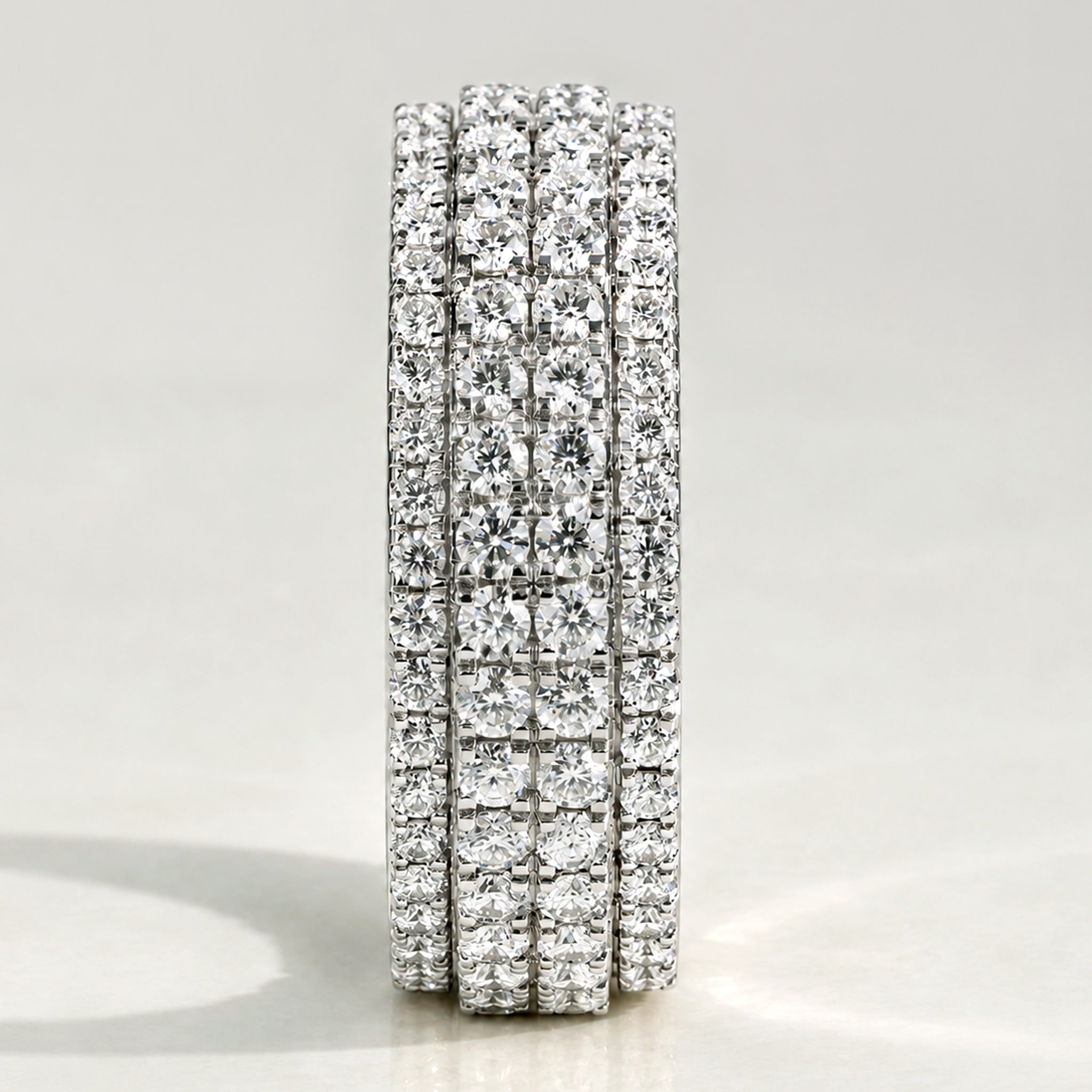 Classic Pave Men's Wedding Band With Accent Round Cut Lab Grown Diamonds #MCMBL0009