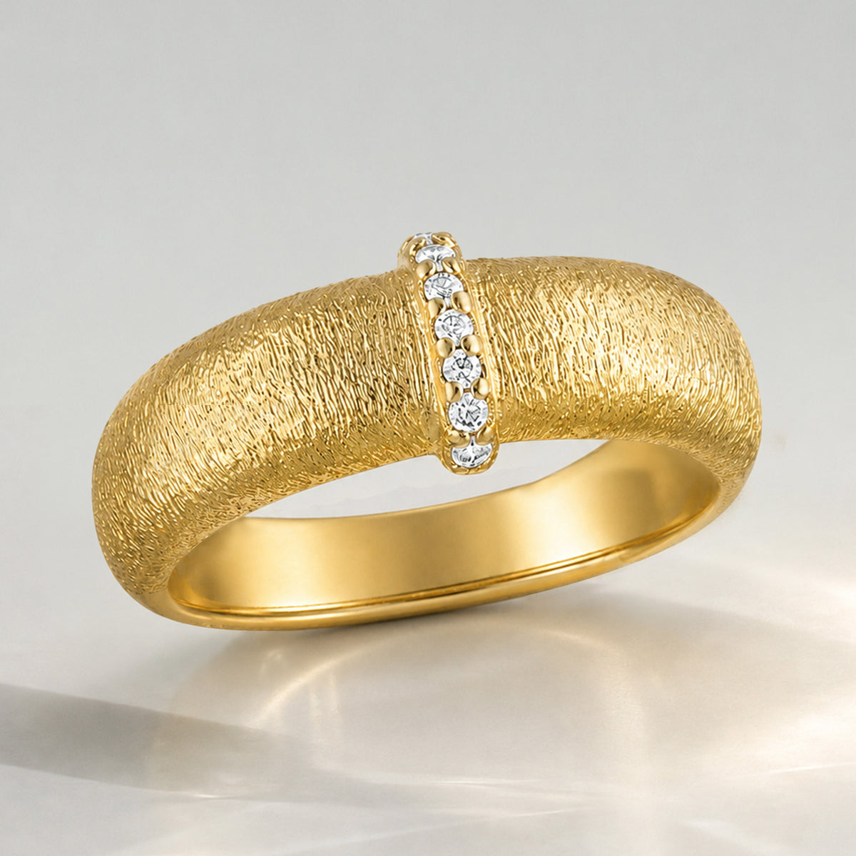 Modern Design Hand Brushed Finish Men's Wedding Band With Round Cut Lab Grown Diamonds #MCMBL0012