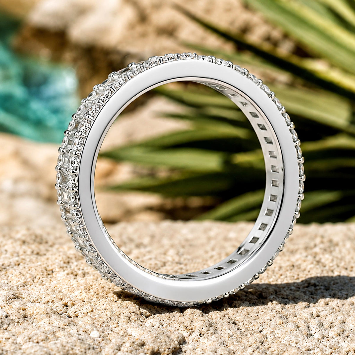 Art Deco Design Moissanite Pave Shank Men Wedding Band With Baguette Cut #MCMBM0007