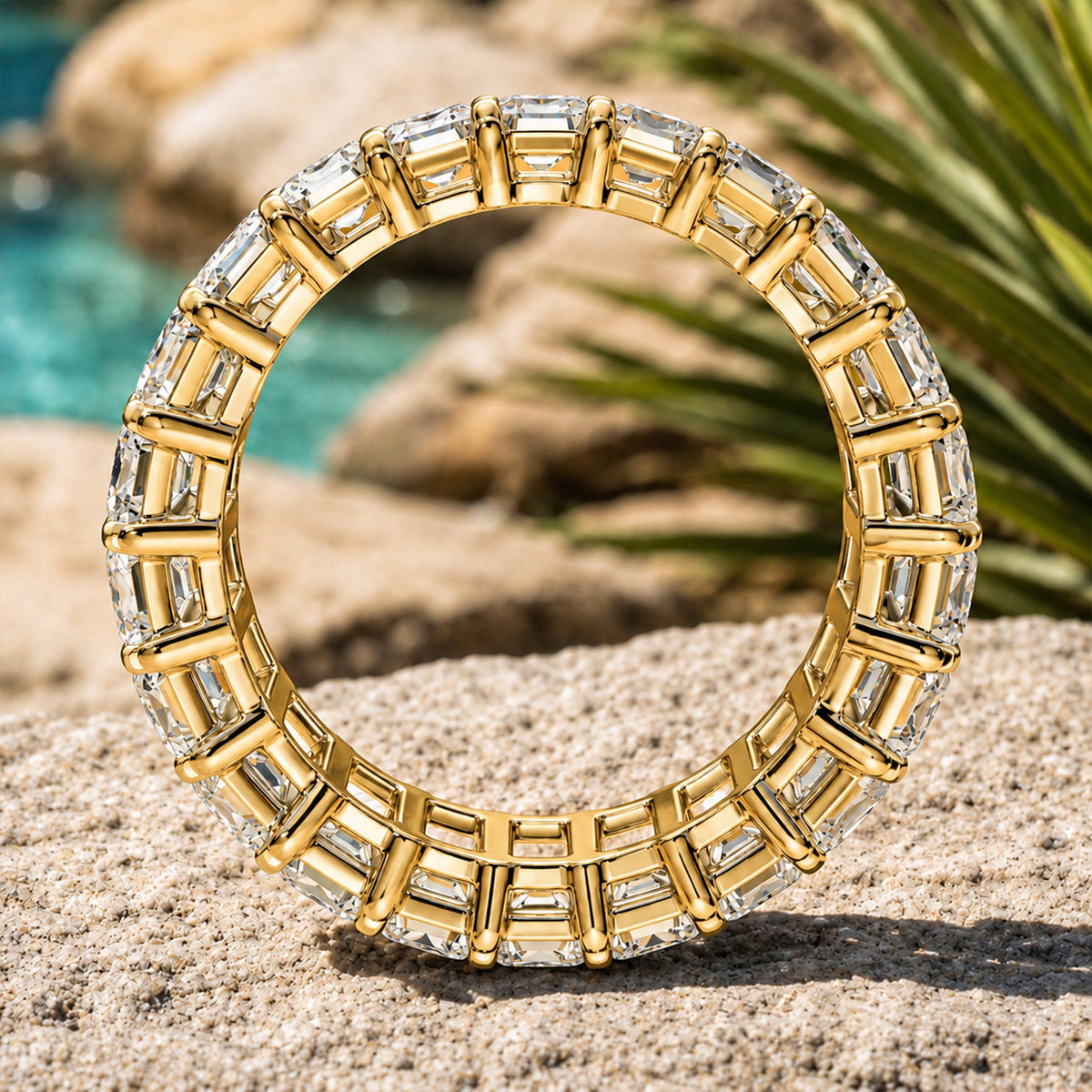 Art Deco Modern Design Emerald Cut Moissanite Pave Men Wedding Band#MCMBM0008
